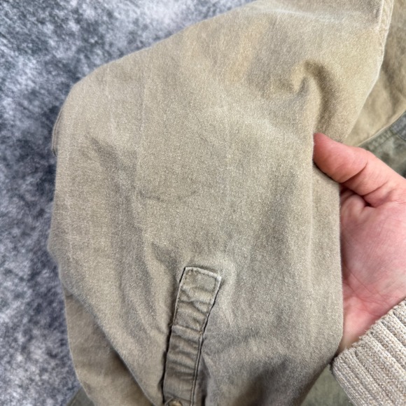 Vintage TAG Safari Shirt Mens Large Olive Khaki Colorblock Faded Travel Guide - Picture 5 of 11